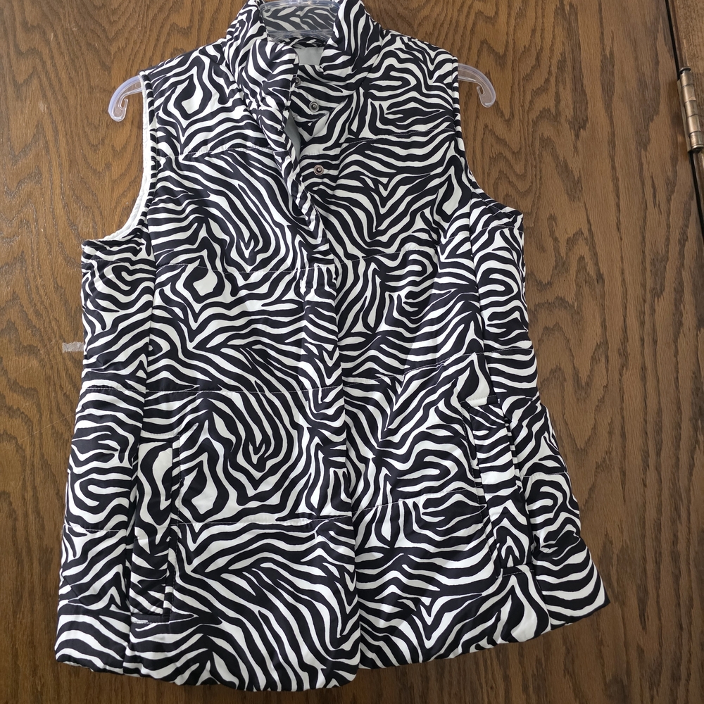 Liz Claiborne Black and White Zebra Print Blouse